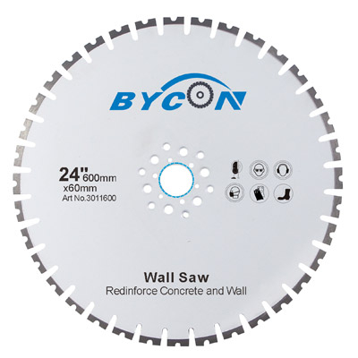 Laser Welded Premium 15mm Segment Height Diamond Wall Saw Blade For Concrete